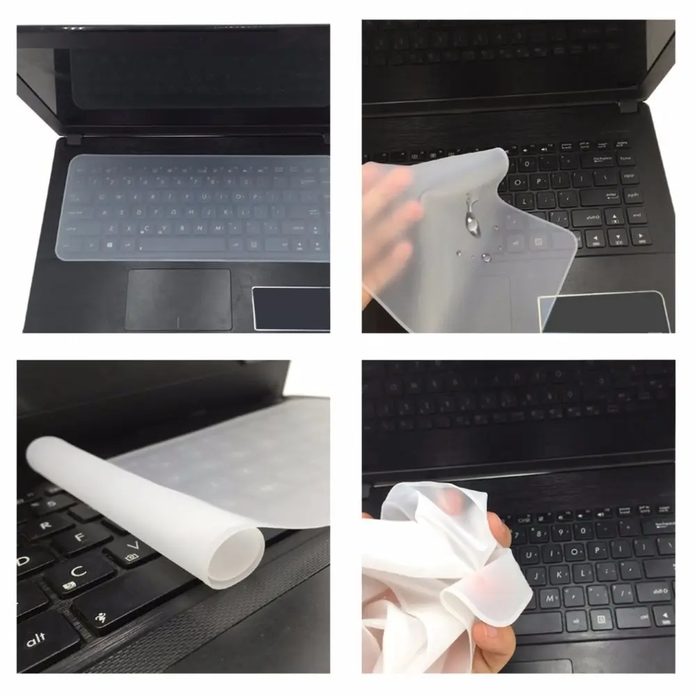 

Keyboard Cover Skin Waterproof Dustproof Silicone Film Universal Tablet Keyboard Protector Guard for 13-17 Inch Notebook