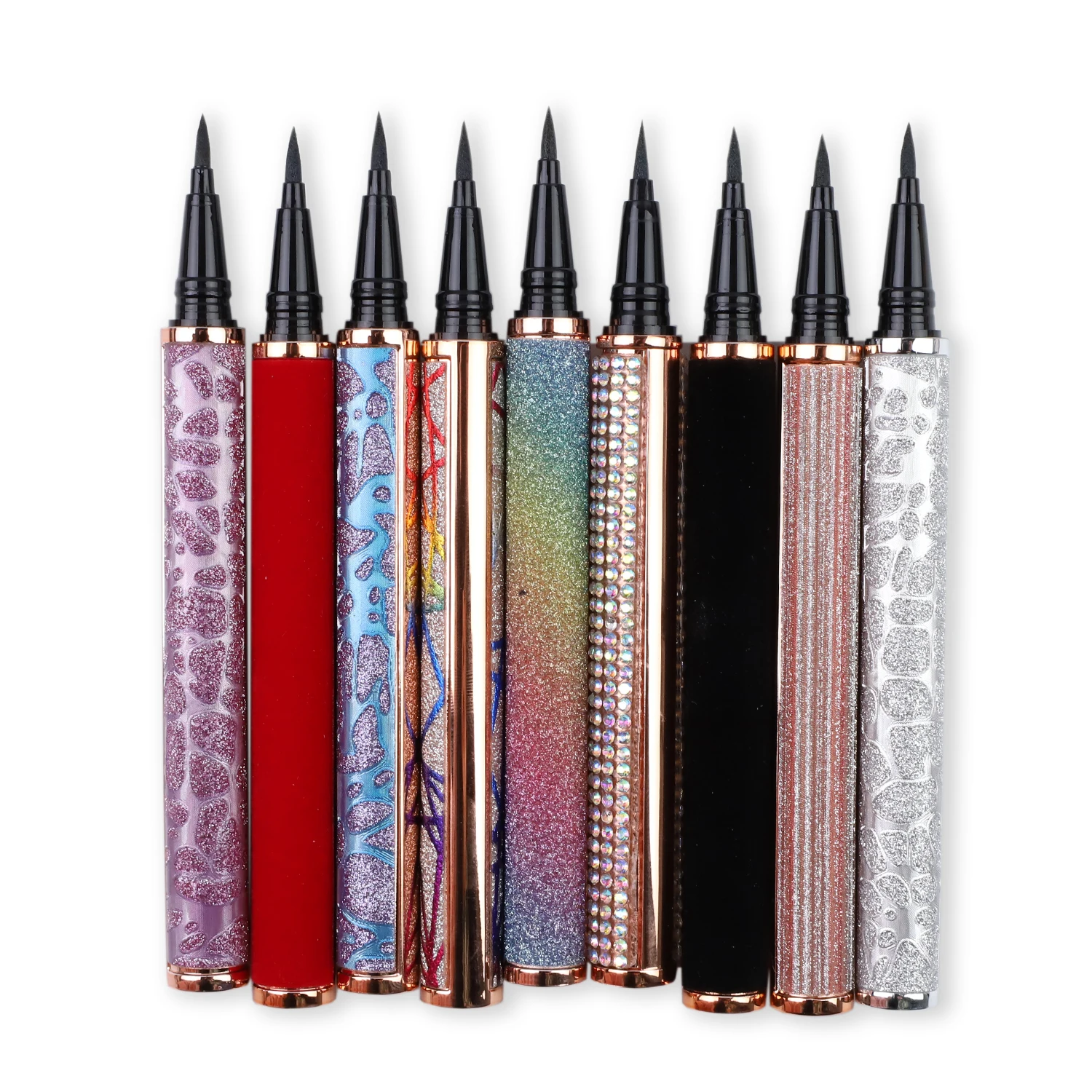 

Wholesale 5pcs Waterproof Magic Self-Adhesive Eyeliner Pen Glue-Free Magnetic-Free For Eyelashes No Blooming Eye Liner Pencil