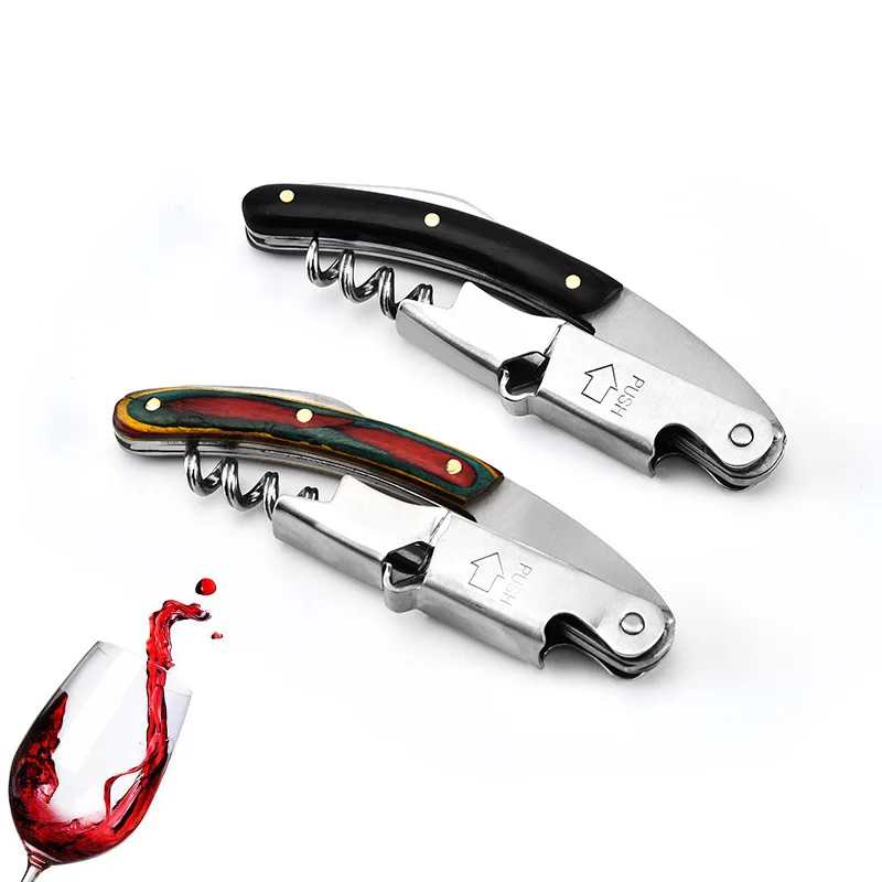 Multifunctional Portable Stainless Steel Wine Corkscrew Hippocampus Opener with Professional Spiral Kitchen Tools | Дом и сад