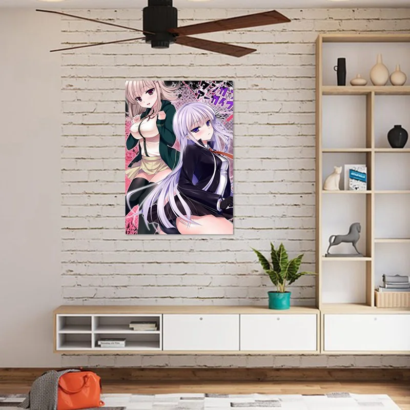 Аниме мультфильм данганронпа: триггер счастливый рисунок постер украшение