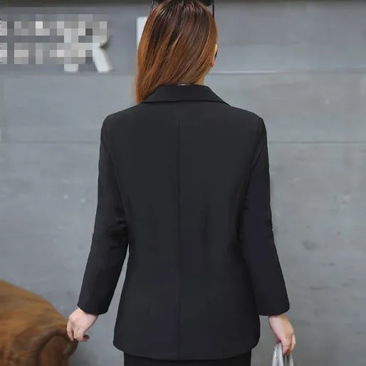 Женский блейзер в стиле Харадзюку облегающий черный пиджак с английским