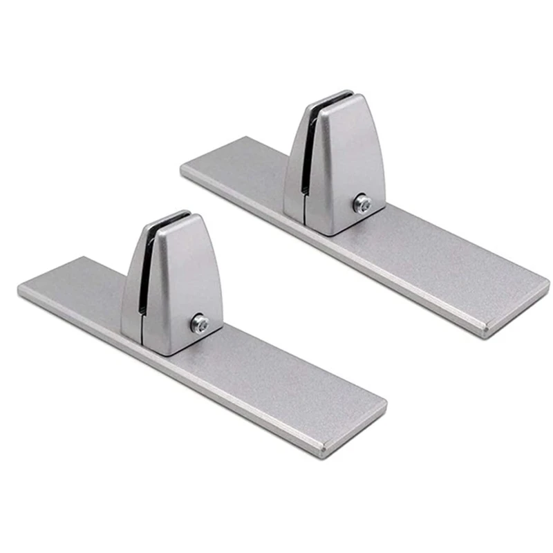 

Hot SV-2Pcs Desk Screen Baffle Fixed Clamp Desktop Partition Support Bracket Shelf Clip Aluminium Alloy Table Board Clamp