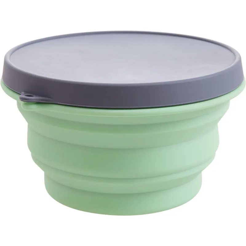 

New Folding Bowl Food Grade Silicone Material Can Be Heated And Refrigerated Convenient Travel Outdoor With Lid Bowl
