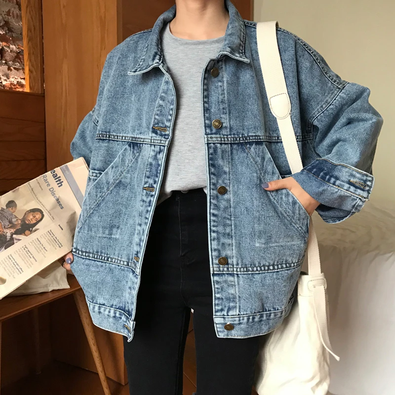 Свободное пальто Chaqueta Mujer Женская куртка для девочек женские джинсы джинсовая
