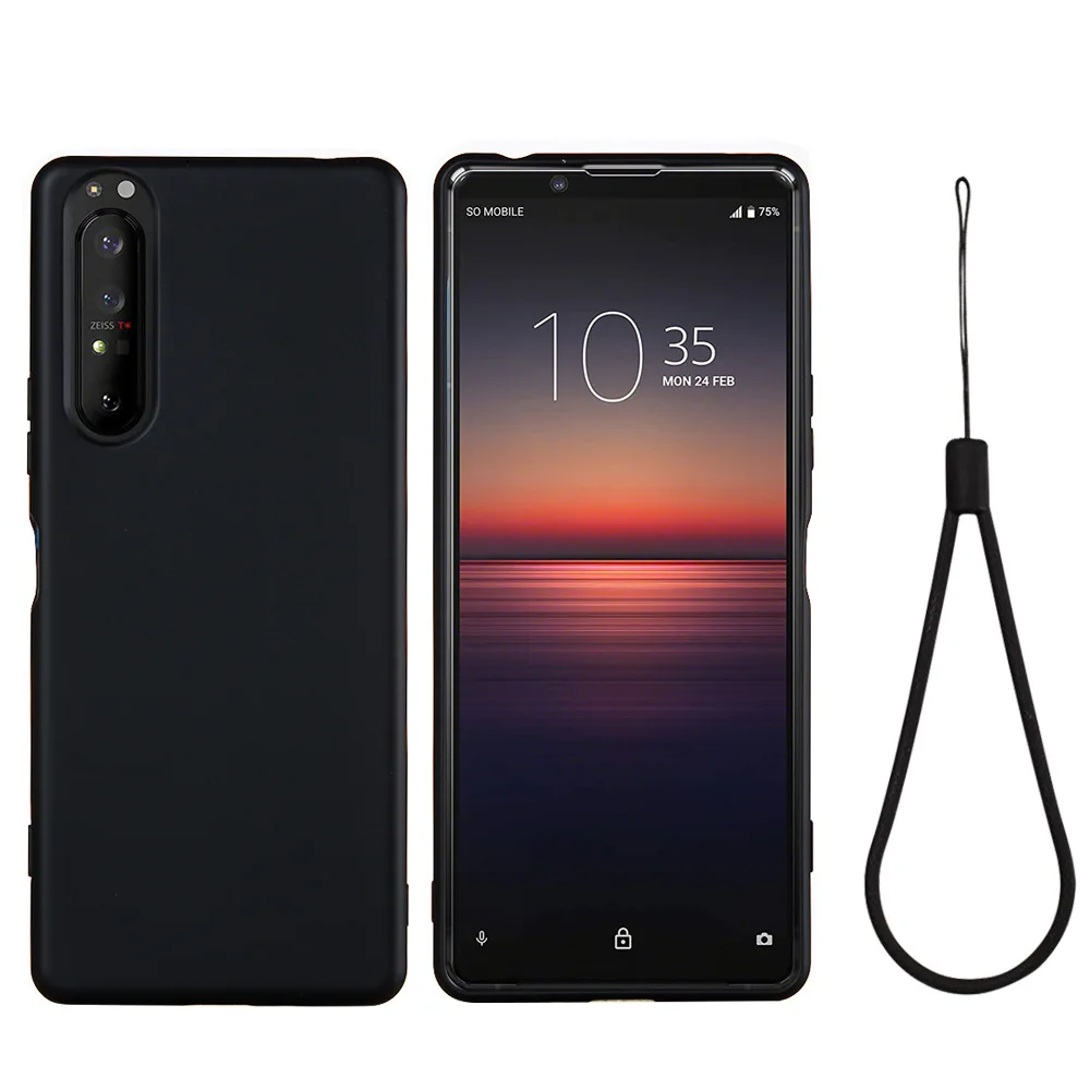 Жидкий силиконовый чехол для Sony Xperia 1 5 10 III II мягкий гелевый резиновый защитный |