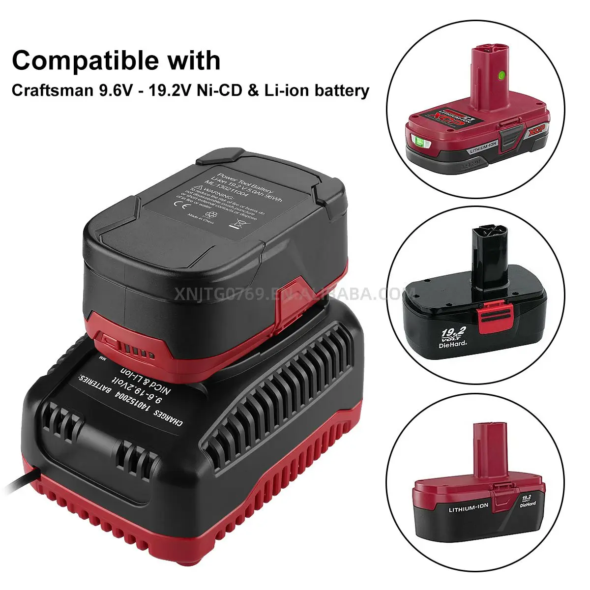 

ENERGUP NICD/MH Li-ion 19.2V Replacement Craftsman C3 Battery Charger for CH2021 Craftsman Battery Pack