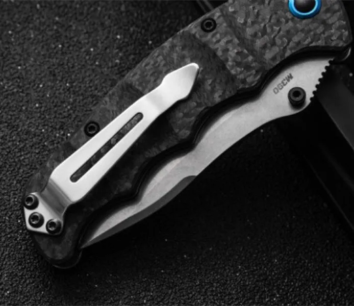 Бабочка в ноже BM-484 484S-1 лезвие M390 рукоять из углеродного волокна Охота складной карманный рыболовный инструмент для выживания на ЕДС.