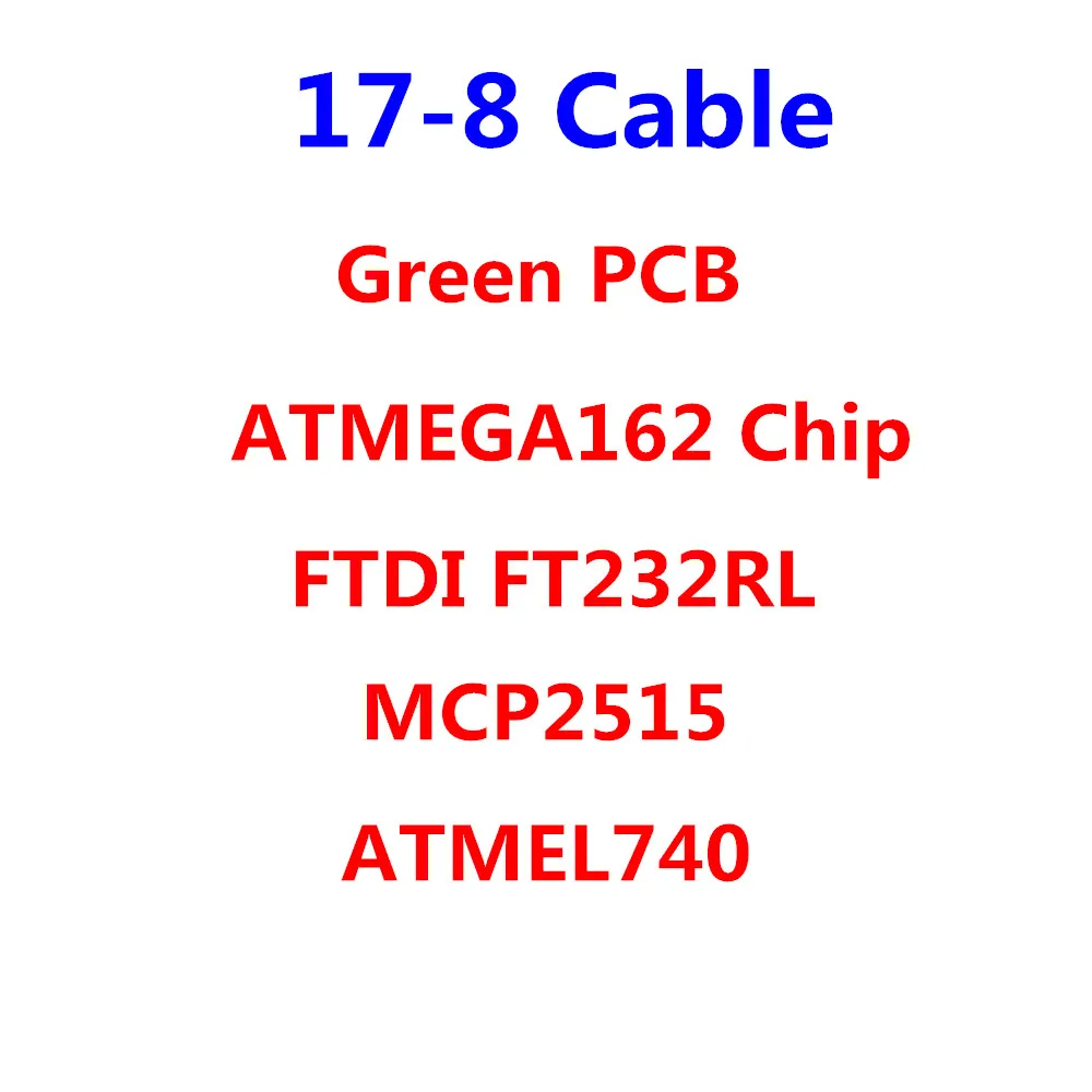High Quality Car Diagnostic OBD2 16Pin V1 17.8 Cable Multi-Language ATMEGA162 FTDI FT232RL Green PCB Free Shipping | Автомобили и