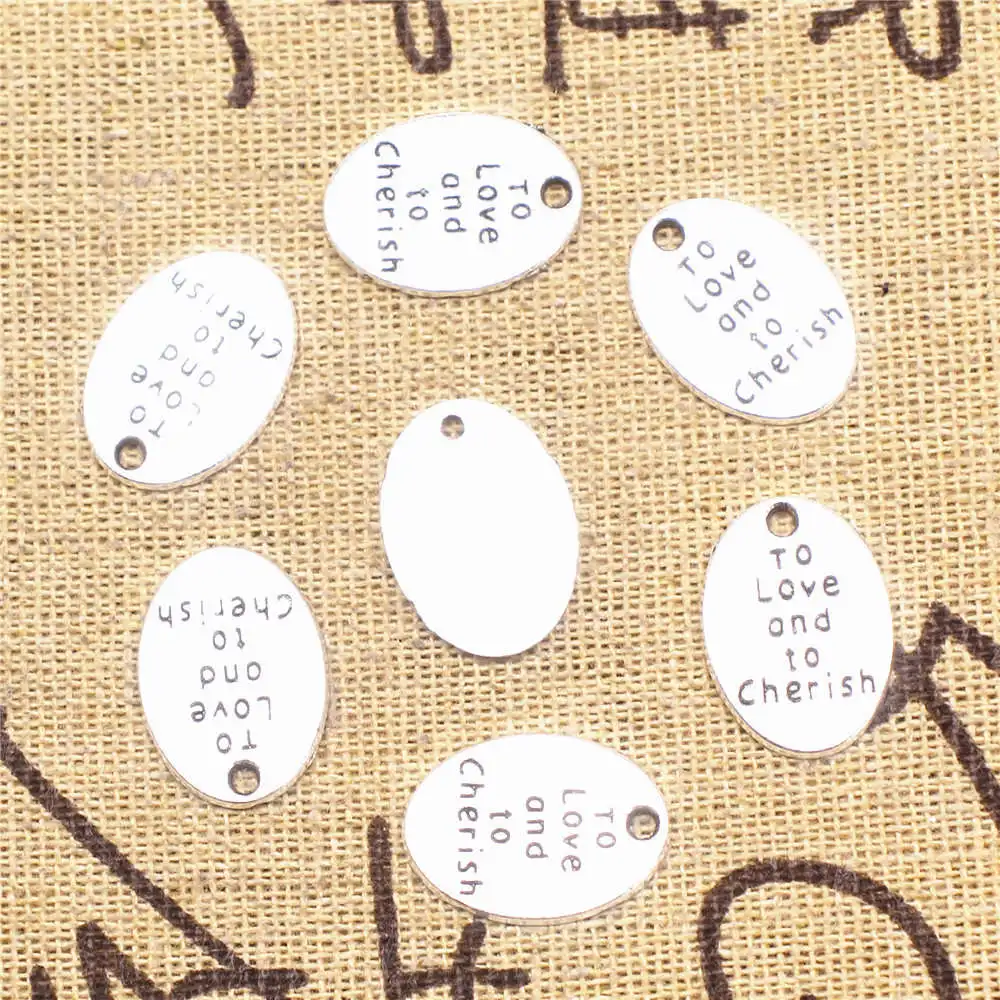 

Charms for jewelry making 20pcs 13x19mm antique silver color Nameplate charms