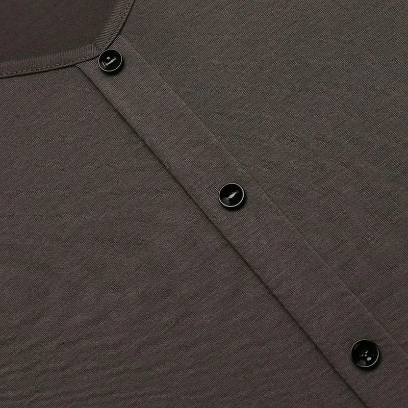 

New Ladies Lace Stitching Solid Color Plus Size Loose Comfortable Nightgown