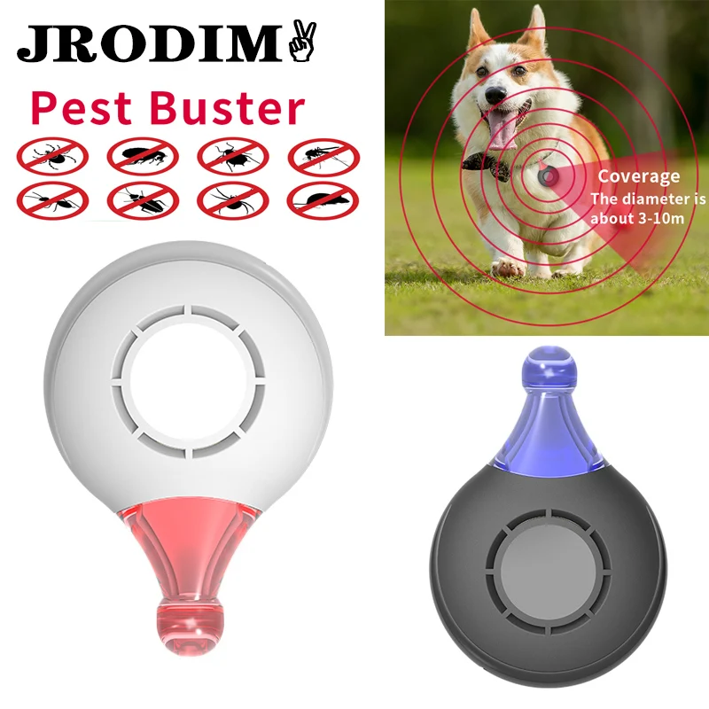 Ультразвуковой отпугиватель клещей и вшей для собак и кошек с USB-питанием.