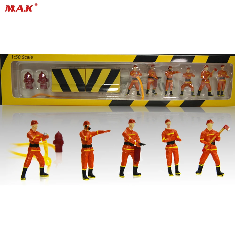 

1/50 Fireman Construction Truck Rescue Scene Engineering Action Figures Fence Boxed Toys Car Gift Children's Toys In Stock