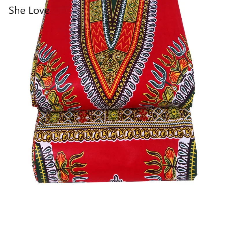 She Love 1 ярд хлопок с цветочным принтом настоящая восковая ткань Анкара