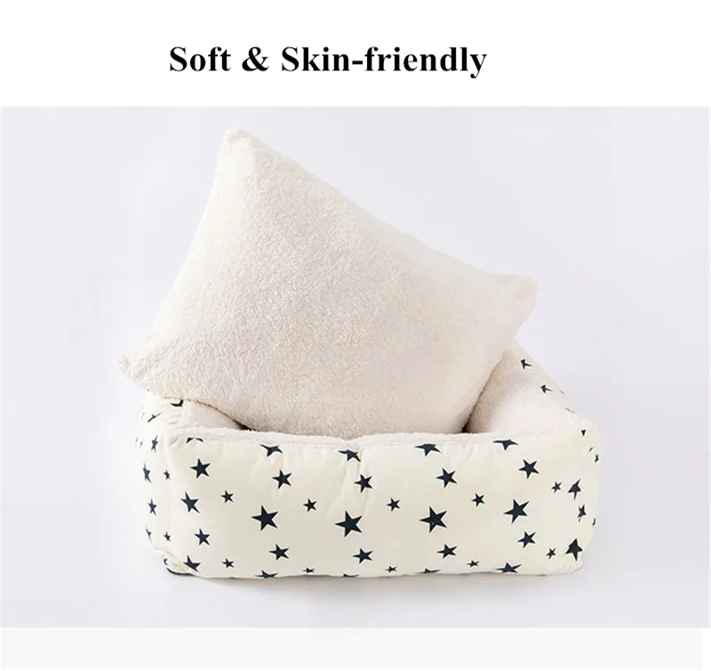 Домашний домик для собак со звездами кошек теплые бархатные диваны домашних