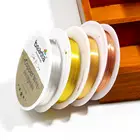 Не выцветает и не провод 0,3 0,4 0,5 0,6 0,8 1,0 мм 1,5-15 мрулон KC ЗолотойСеребряныйМедь Бисер украшения из проволоки шнура для ремесла