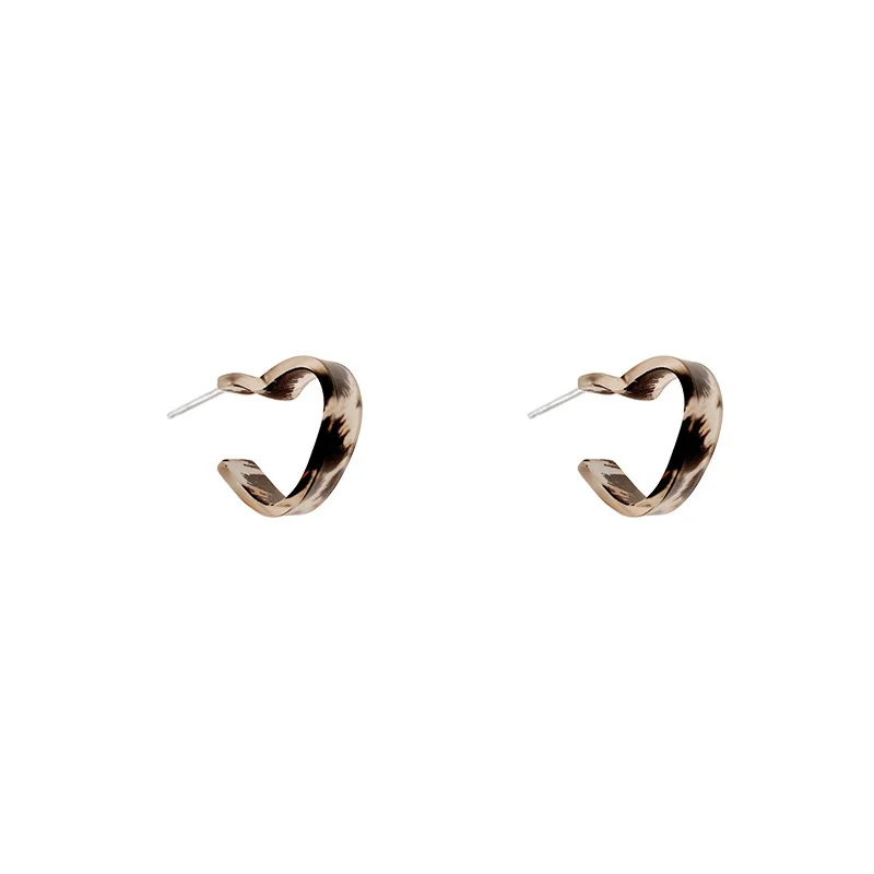 

Leopard Style 2021 New Women's Trend Simple Love Acrylic 2021 Trendy Factory Earring for Women European Party