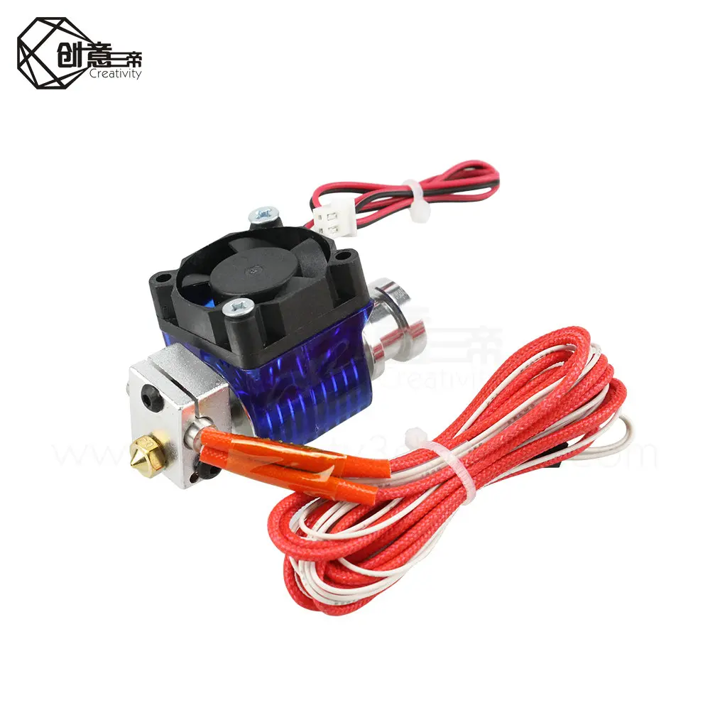 3D принтер j головки Hotend с одним охлаждающим вентилятором для 1 75 мм/3 0 мм v6 bowden нити