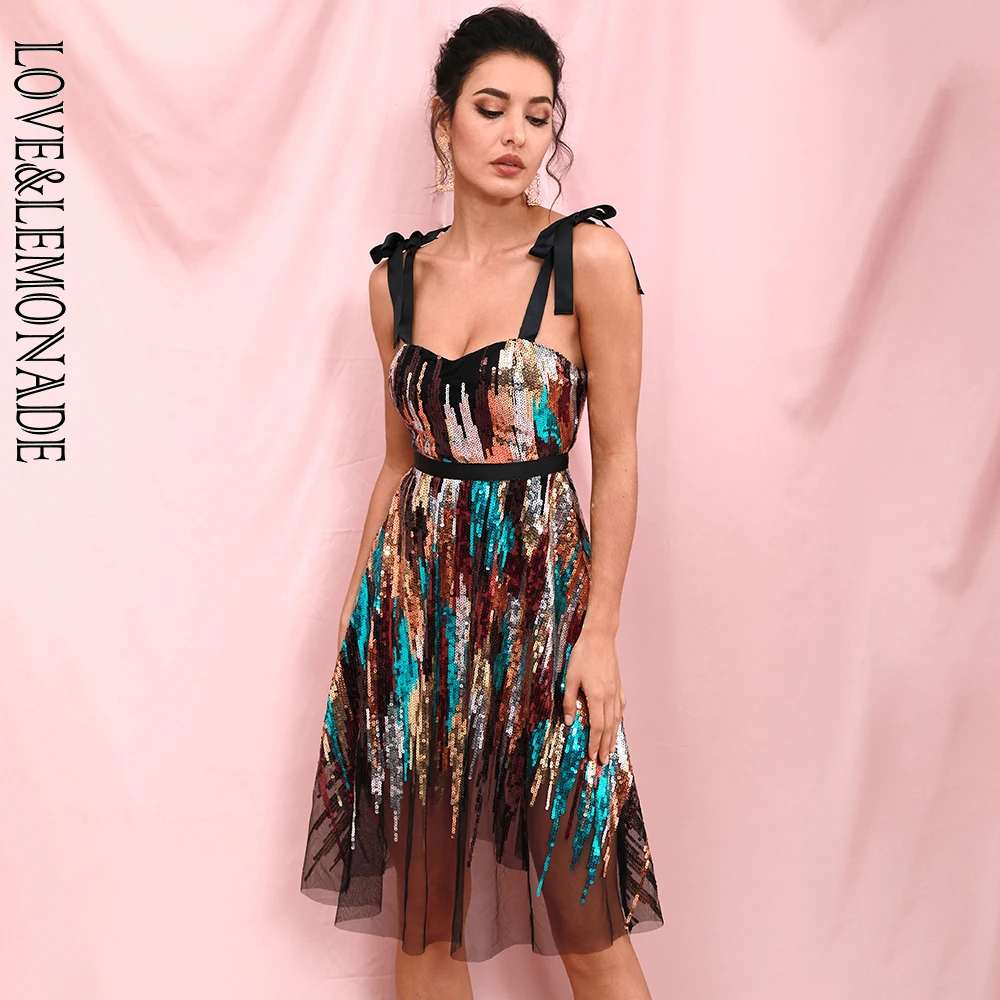 Женское вечернее платье с блестками LOVE &amp LEMONADE модель LM82299 | Женская одежда