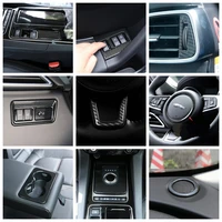 lapetus carbon fiber look interior refit kit steering wheel gear box head lamp cover trim for jaguar f pace x761 2017 2020