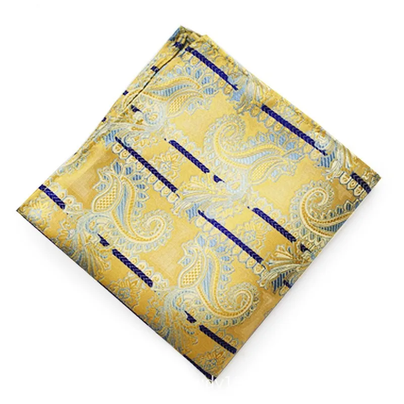 

25cm Pocket Square Fashion Handkerchief Red Colorful Paisley Floral Plaid Style Hanky Mens Suit Pocket Accessories
