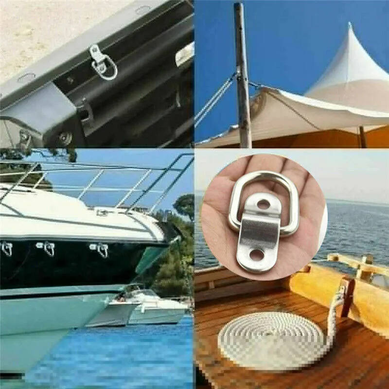

Load Anchor D-shaped Pull Ring Replacement Silver Trailer Forged Lashing Truck D Rings Hook Tie Down Ring