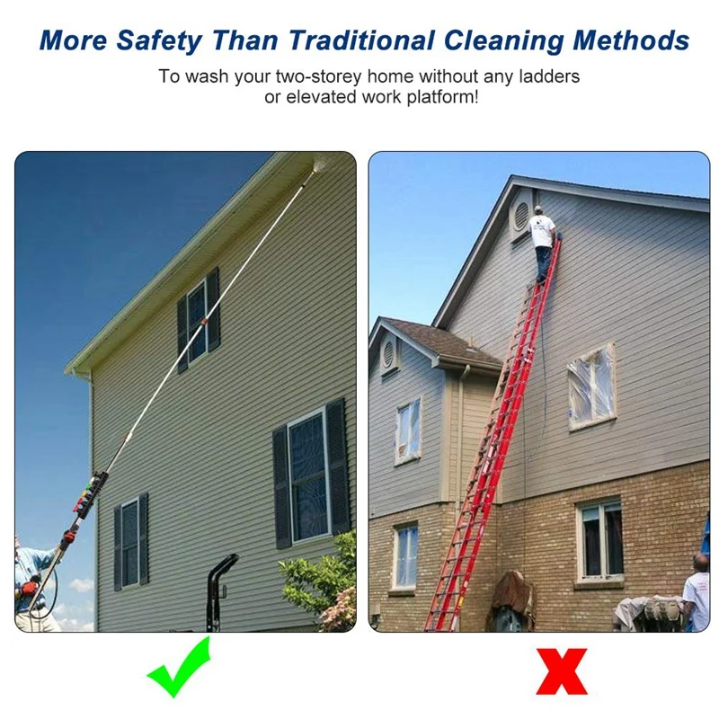 

Pressure Washer Extension Wand Set,Power Washer Lance With 6 Spray Nozzle Tips Design,30 Degrees Curved Rod,1/4 Inch Quick Conne