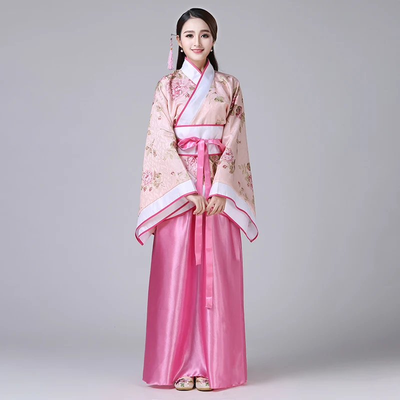 165-180High Quality Hanfu Emboridery Traditional Chinese Style Dance Costumes Qing Dynasty Dramaturgic Dress for Women Peri Robe