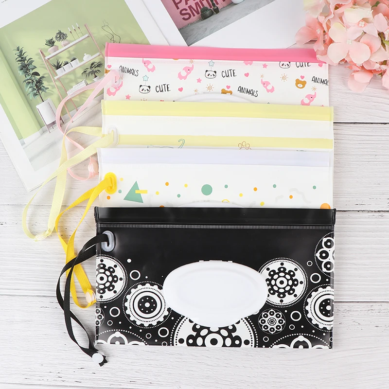 Модный экологичный удобный в переноске чехол для влажных салфеток с ремешком