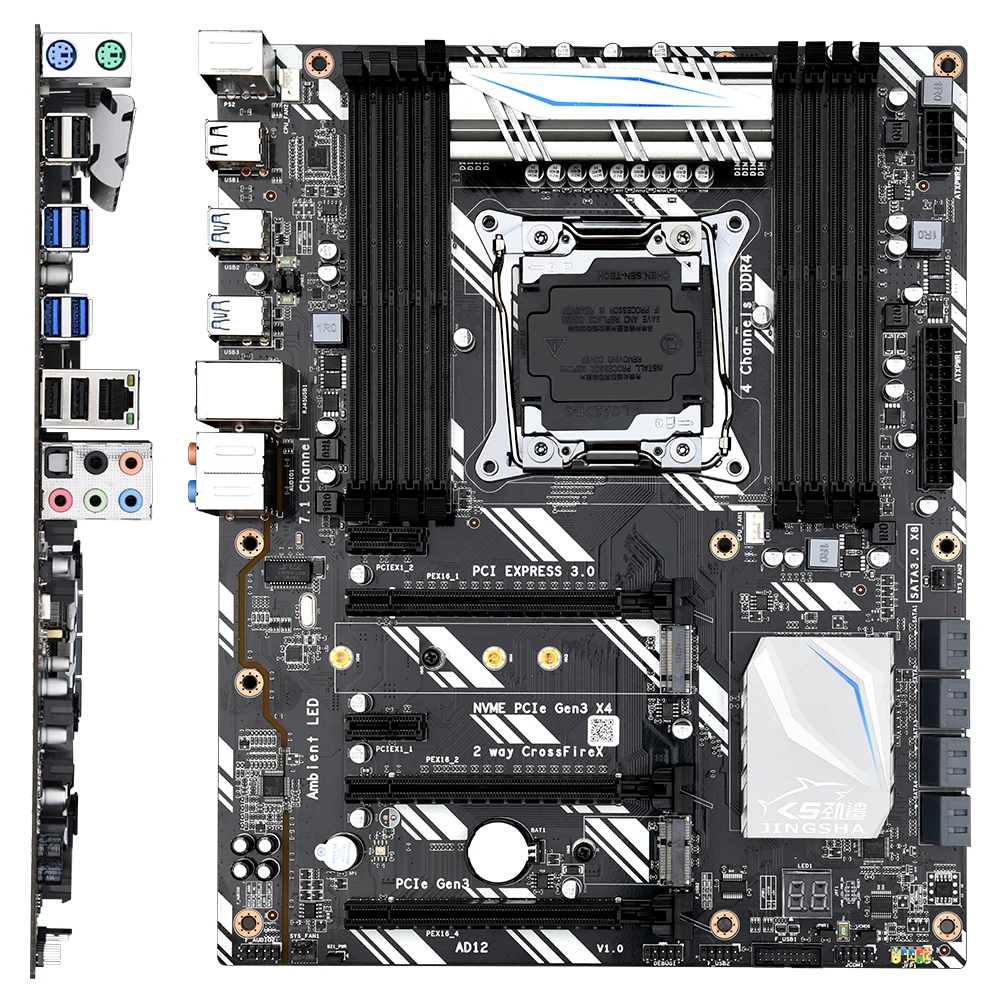 Игровая материнская плата Jingsha X99 D8 модель LGA2011-3 V3 V4 Intel RECC 128 ГБ M.2 NVME wifi поддержка