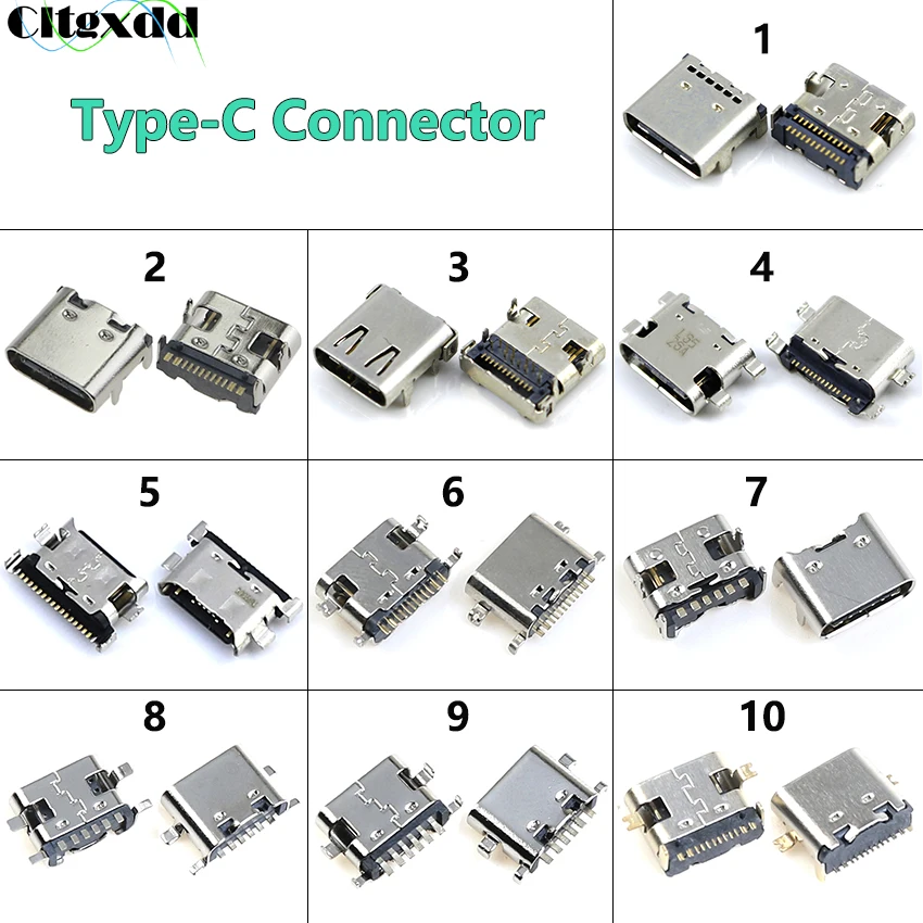 50/100 шт. разъем Micro USB 3 1 Type C для зарядного порта штекер SMD DIP Type-C гнездовой Xiaomi Huawei