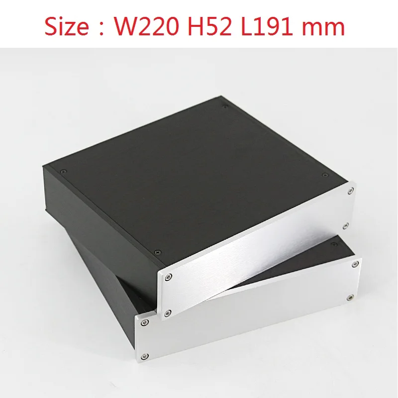 

DAC Amplifier Case Aluminum Chassis Small Size Enclosure W220 H52 L191 Power Supply DIY Box Preamp Shell Hi End PSU Rear Class