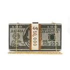 Кошелек-клатч для денег, стразы, 10000 долларов