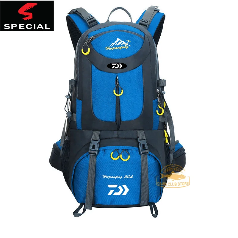 

The New Daiwa Fishing Backpacks Men Travel Bags Waterproof 60L Hiking Backpacks Outdoor Mountaineering Camping Sport Backpack
