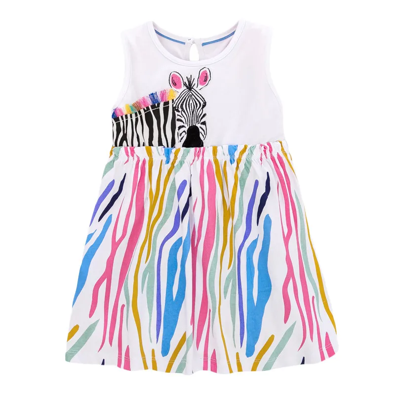

Little Maven/Новая летняя одежда для детей белые шорты с принтом зебры, с кисточками, с О-образным вырезом горловины с элементами пэтчворк для дев...