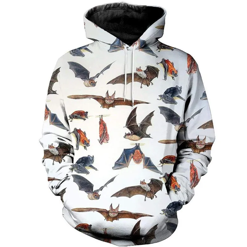 

New bat 3D full print hoodie autumn and winter street casual zipper hoodie men and women Harajuku fashion sweatshirt