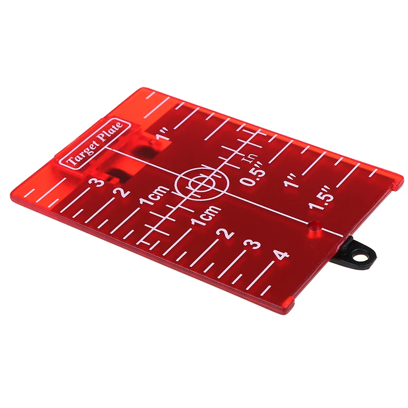 

1PC Inch/cm Laser Target Card Plate For Green/Red Laser Level 11.5cmx7.4cm Suitable For Line Lasers
