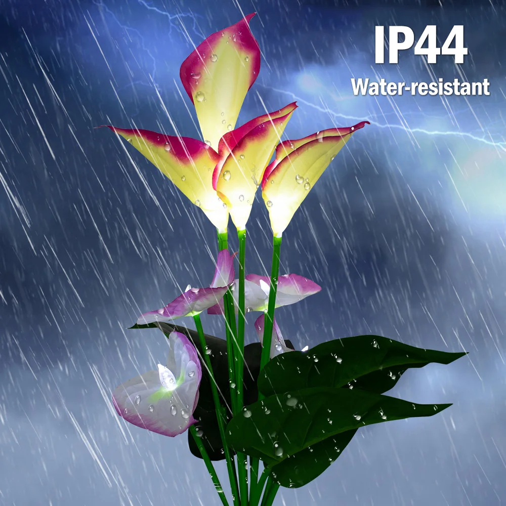 

Светодиодный открытый солнечный светильник Callalily со сказочным цветком 8 светодиодный s Водонепроницаемый Солнечный газонный светильник са...