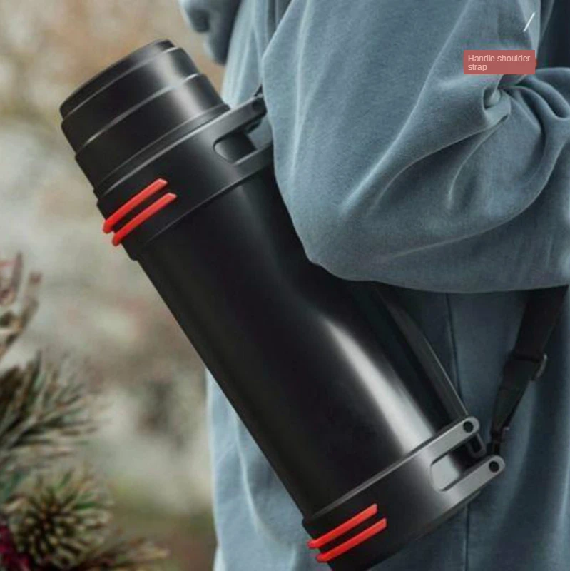 

New Large-capacity Stainless Steel Vacuum Flask Portable Thermal Insulation Car Water Bottle Outdoor Travel Parade Thermos