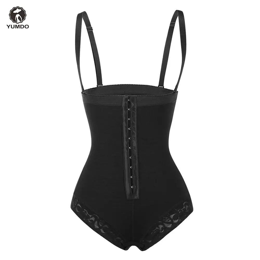 Black YUMDO женское формирующее белье для похудения и коррекции фигуры животик нижнее белье с кружевом Сексуальное белье для подъема ягодиц контроль Трусики Восстановление живота послеродовое - Цвет: Black