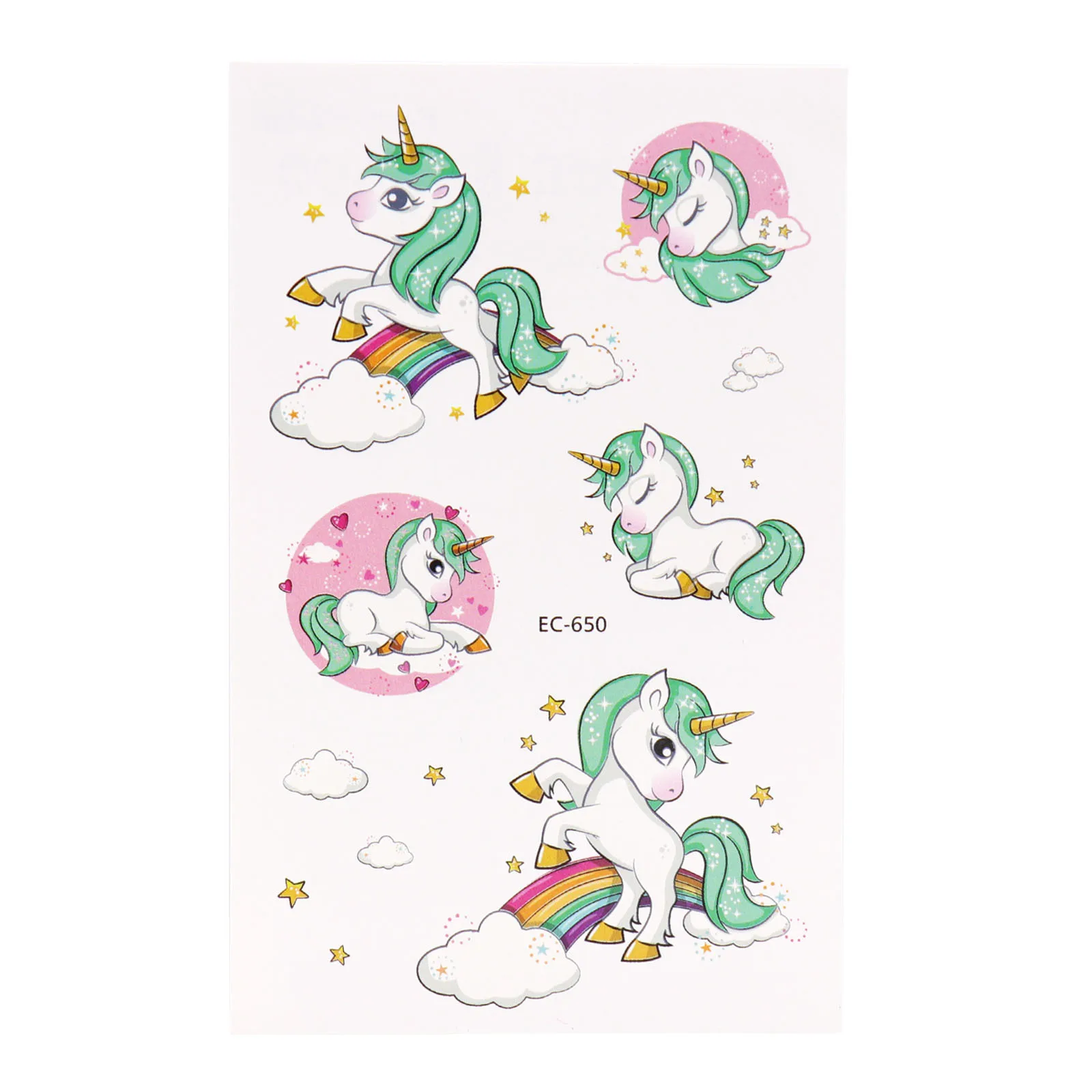 7 5x12 см Единорог Временные татуировки девичник вечерние украшения Наклейка на