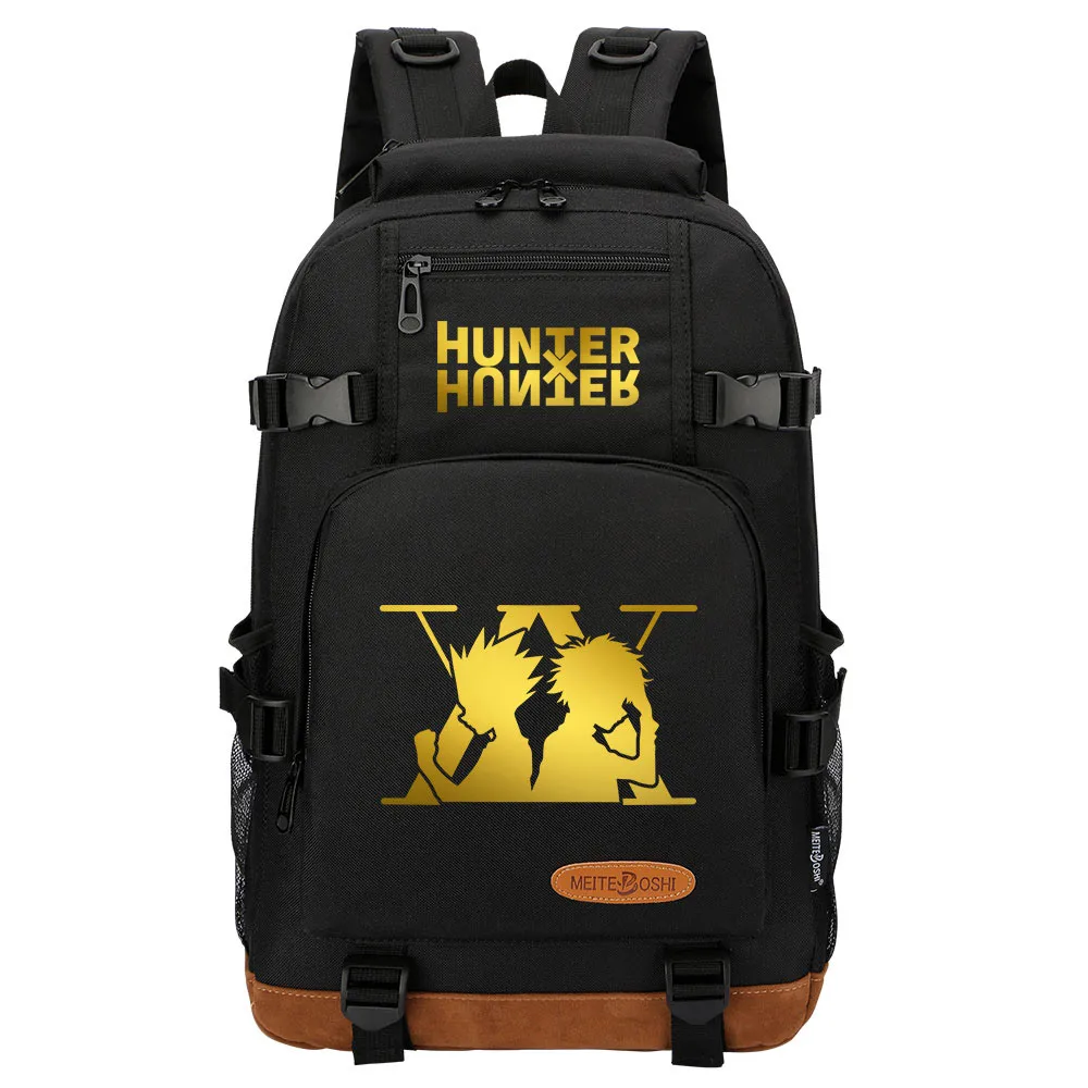 

New Kawaii Anime Gold HunterxHunter Boys Girls Kids School Book Bags Women Bagpack Teenagers Canvas Men Laptop Travel Backpack