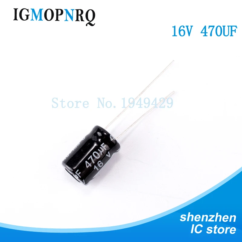 20PCS/LOT Aluminum electrolytic capacitor 470uF 16V 8*12 Electrolytic Capacitor 16v 470uf | Capacitors