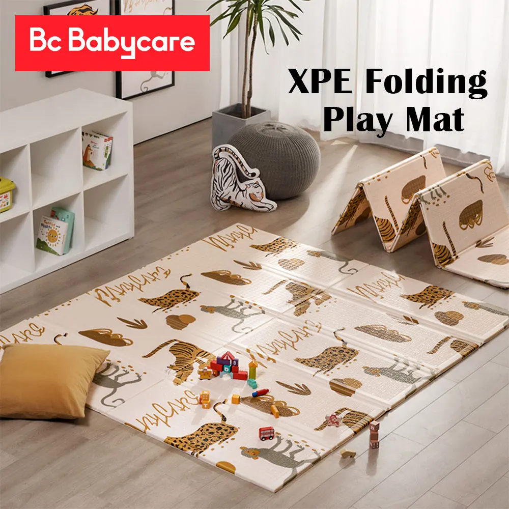 BC Babycare Thicker Foldable Baby Play Mat XPE Waterproof Soft Floor Playmat Educational Activitys Games Crawling Carpet Non-Tox