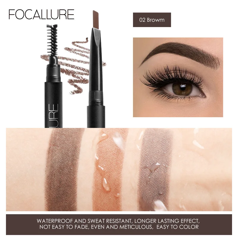 FOCALLURE 4 Pcs Makeup Sets 14 Colors Eyeshadow Eyebrow Eyeliner Mascara Cosmetic Kit | Красота и здоровье