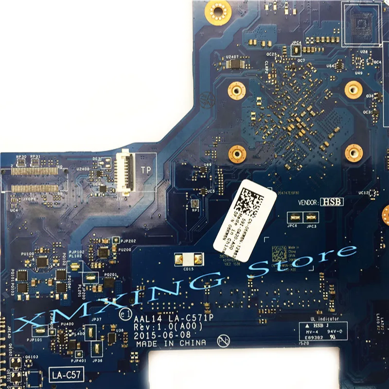 Материнская плата FULCOL для ноутбука DELL Inspiron 5552 системная N3050 ЦП LA-C571P 06KW6N 6KW6N