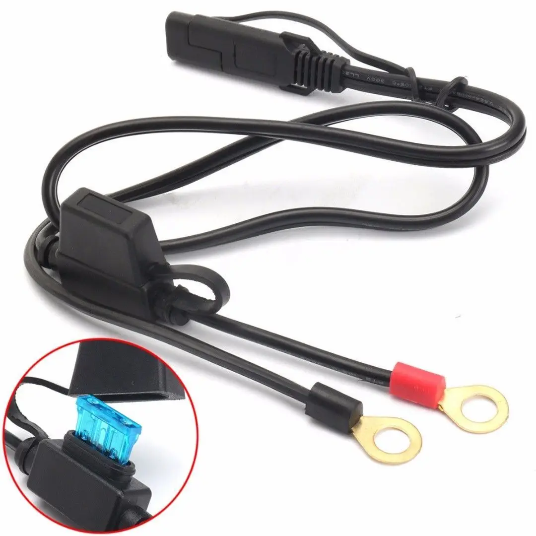 

Motorcycle Battery Terminal Connector Harness 12V Charger Adapter Cable Kit plug