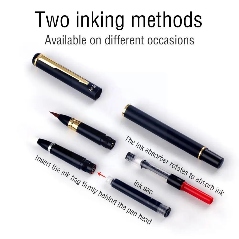 

Portable Paint Watercolor Brush Pen Soft Art Drawing Stationery Refillable Brushes Foun Pens School Ink Calligraphy Chinese N9w5