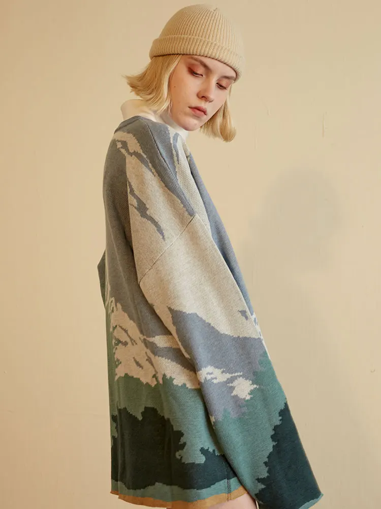 Парный свитер в стиле хип-хоп для мужчин и женщин свободный уличный пуловер с