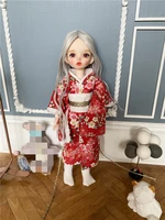 30cm wig jointed doll cute bjd mini doll hand make up face dolls with big eyes bjd toys gifts for girl handmand make up toy