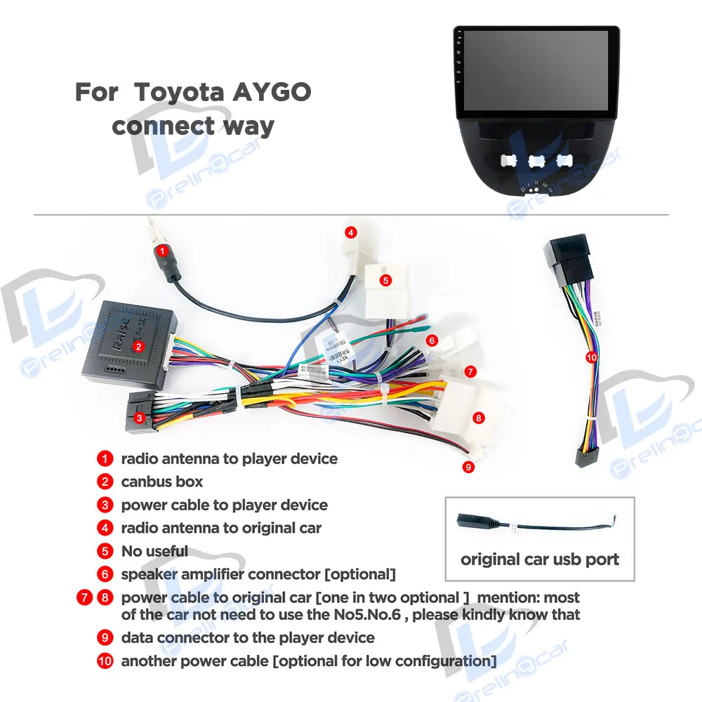 Android 9,0 автомобильная система ips сенсорный экран стерео для ≥get 107 Toyota Aygo Citroen C1 2005-2013 лет стерео